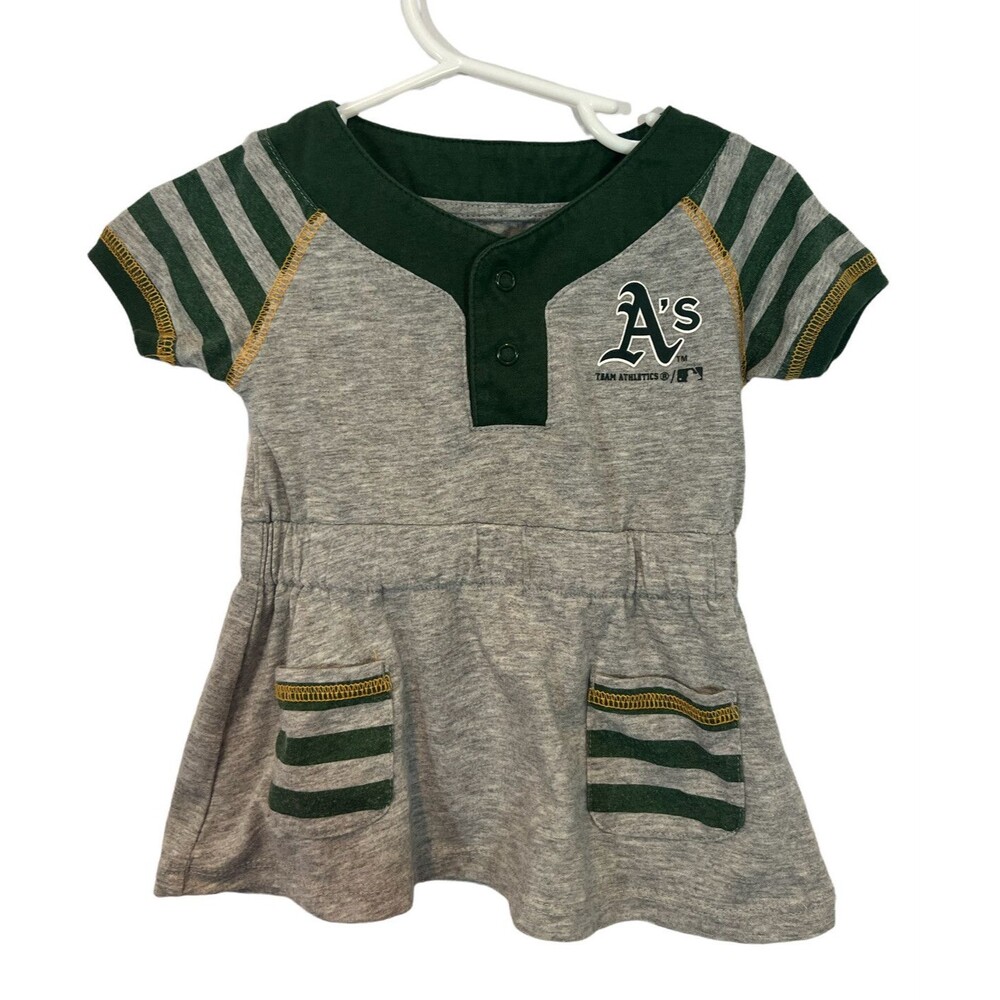 MLB Oakland A's Baby Girl 1 Piece Skirt Outfit - Size 12 Months